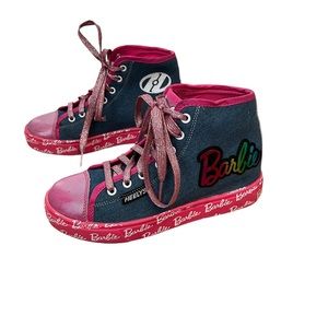 HEELYS Youth Kids Barbie Hustle High Top Wheels Skate Sneaker Shoes 3 Little kid